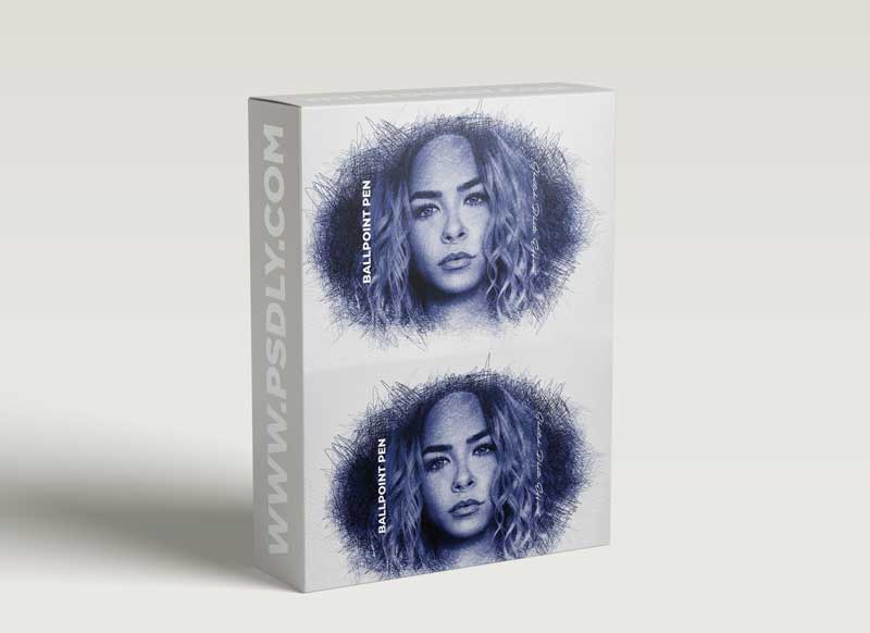 CreativeMarket - Ballpoint Pen Sketch Photo Effect 5988452