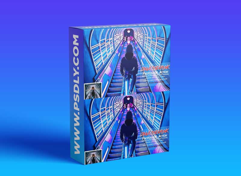 CreativeMarket - Canva Cyberpunk Photoshop Action 5819597