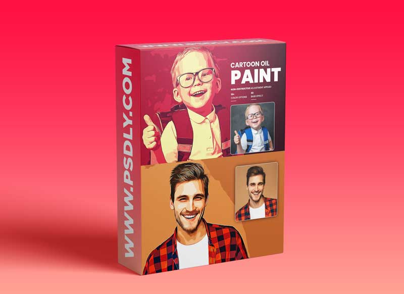 CreativeMarket - Cartoon Oil Painting Photoshop FX 5907204