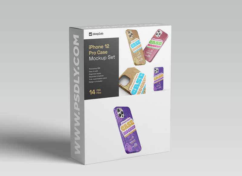 CreativeMarket - iPhone 12 Pro Case Mockup Set 5912277