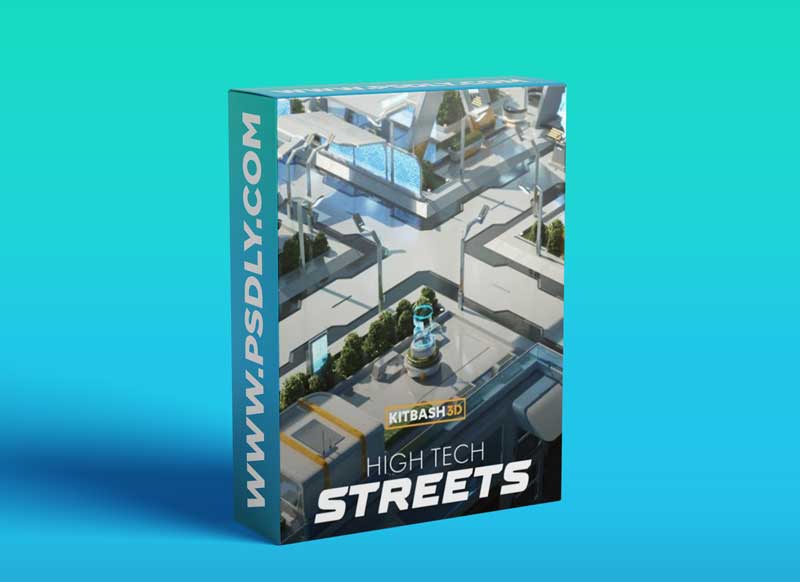 Kitbash3D Props High Tech Streets