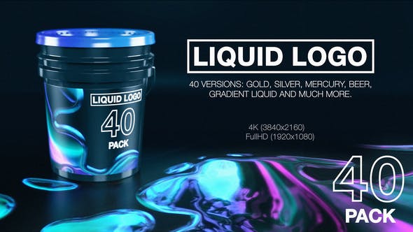 Videohive Liquid Logo Reveal (40 in 1 Pack) 28287709