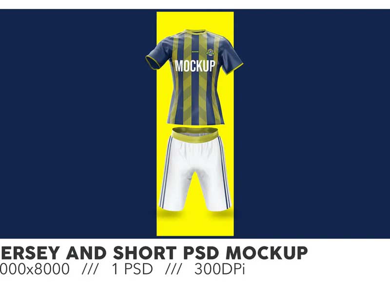 Maillot y Shorts PSD Mockup