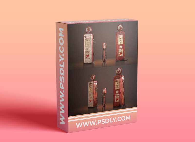 Old Gas And Air Pumps 3D Models