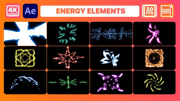 Videohive Electric Energy Elements After Effects 30941421