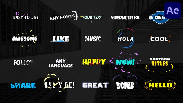 Videohive Cartoon Titles After Effects 31020724