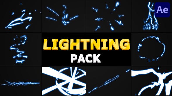 Videohive Cartoon Lightning Pack After Effects 30831922