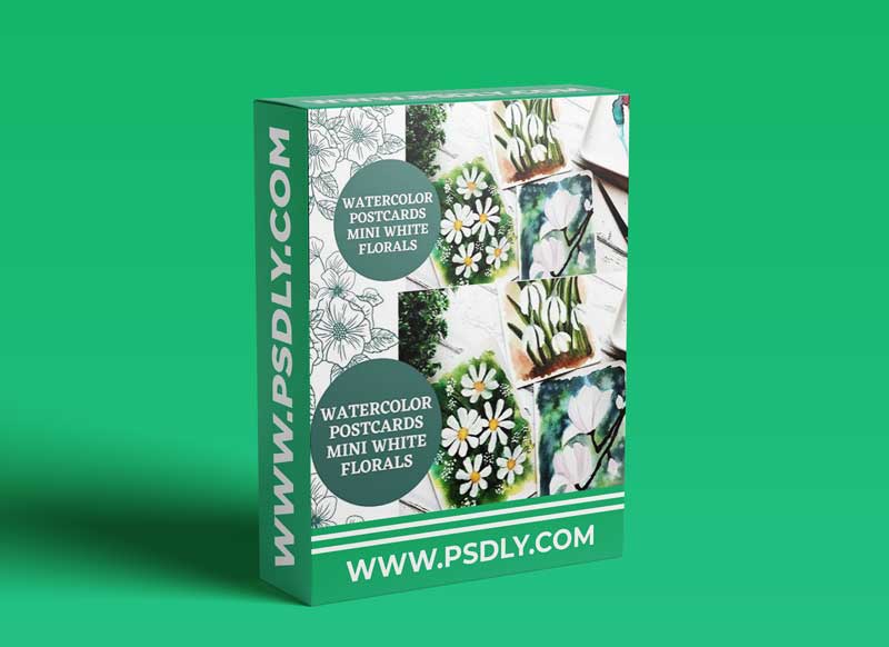 Watercolor Floral Postcards : Painting Mini White Florals