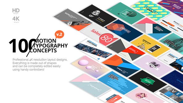 Videohive 50 Motion Typography Concepts 21141394