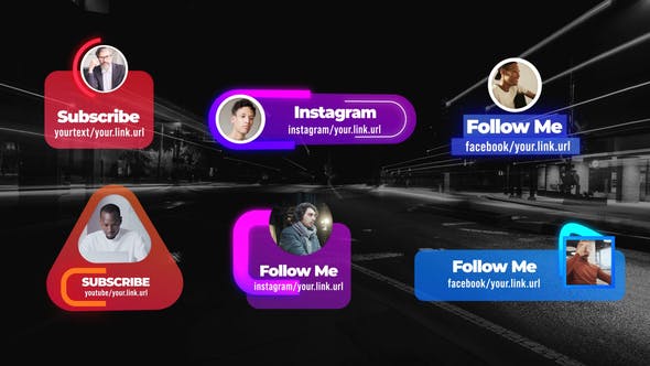 Videohive Subscribe - Follow Me - Lower Thirds 31465459