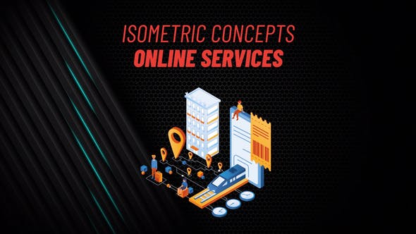 Videohive Online Services Isometric Concept 31813495
