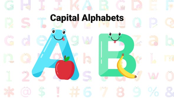Videohive Cute Alphabets & Numbers 31369350