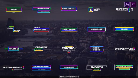 Videohive Multi Minimal Titles for Premiere Pro & After Effects 30808153