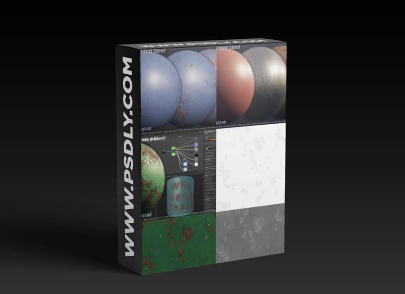 Artstation – Rusting Painted Steel – Customizable Material