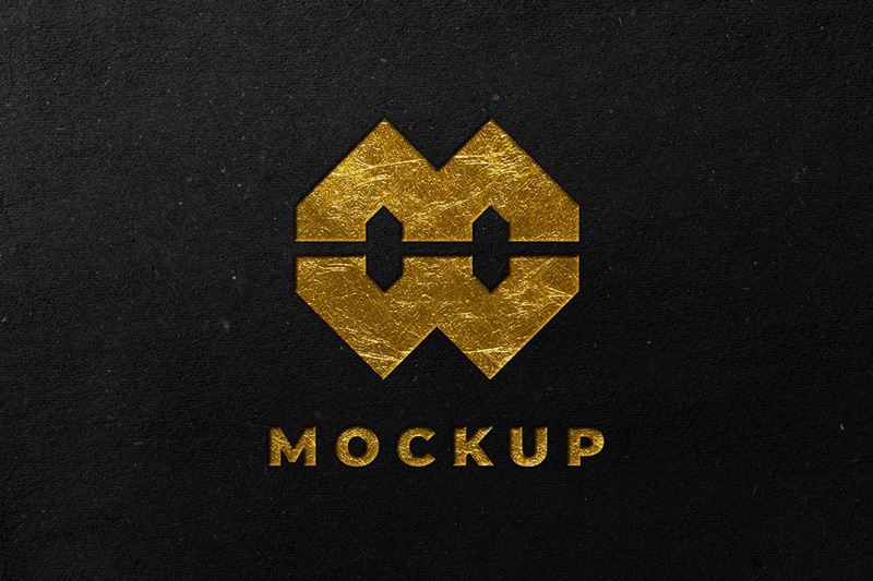 Black Gold Logo Mockup