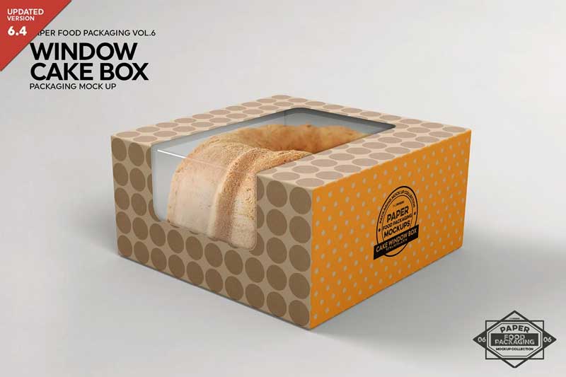 CM - Cake Window Box Packaging Mockup 2306692
