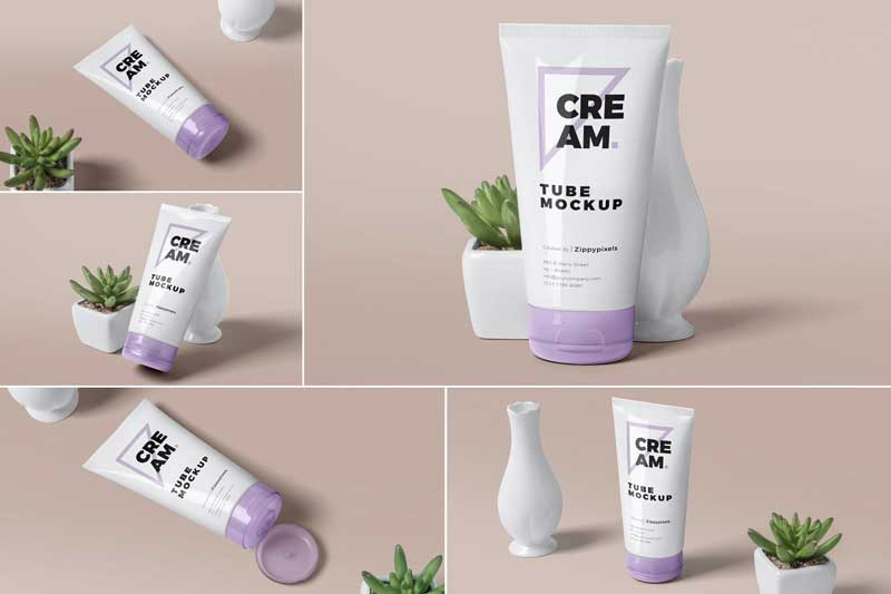 Cream Tube Mockups