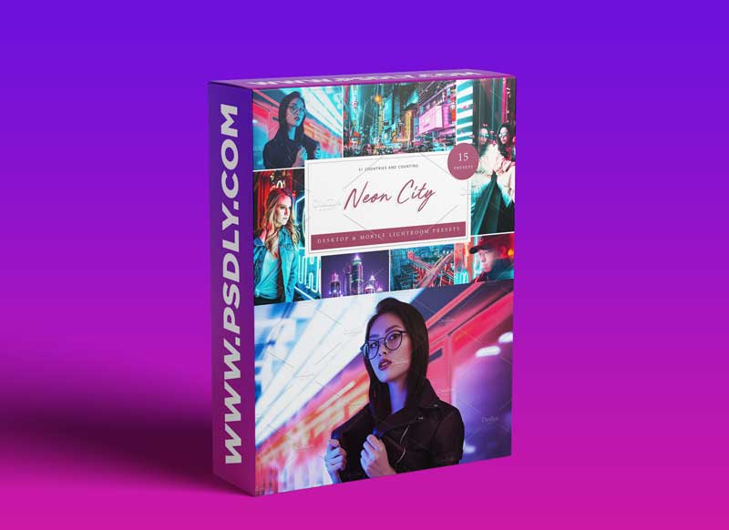 CreativeMarket - 15 x Lightroom Presets Neon City 5962657