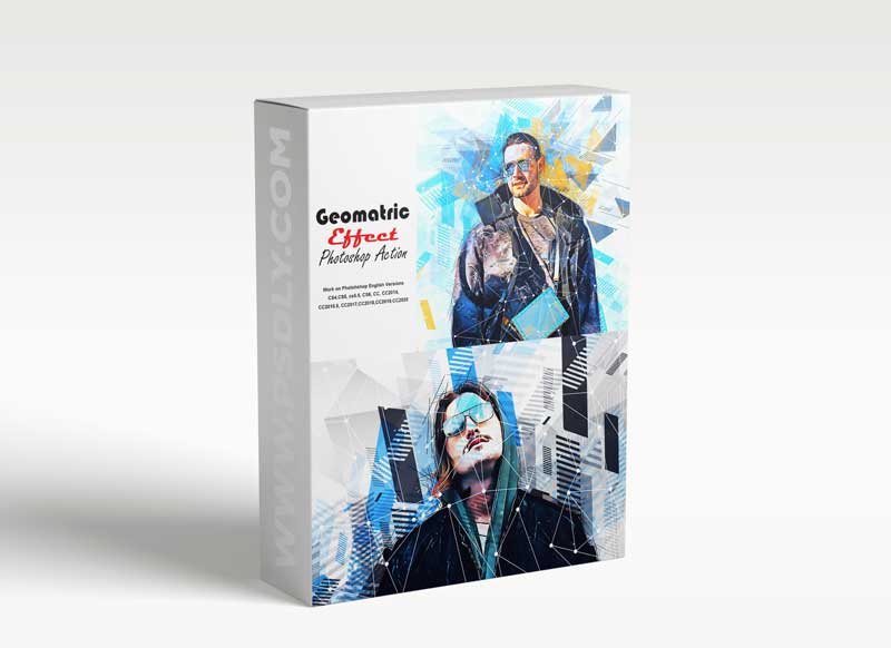 CreativeMarket - Geometric Effect Photoshop Action 5184654