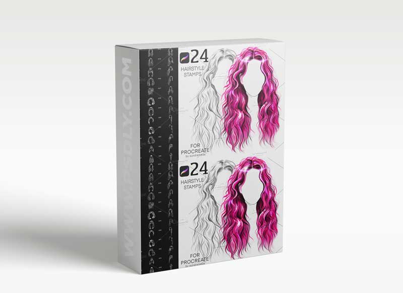 CreativeMarket - Hairstyle II Stamp Brushes Procreate 5927570