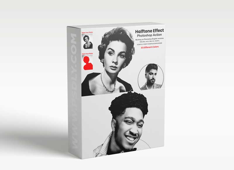 CreativeMarket - Halftone Effect Photoshop Action 5855540