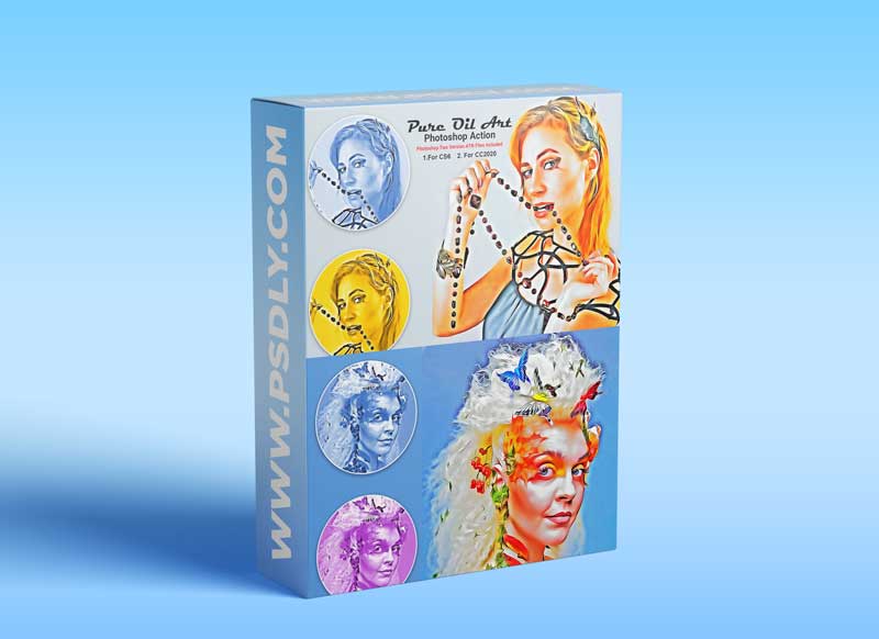 CreativeMarket - Pure Oil Art Photoshop Action 5323610