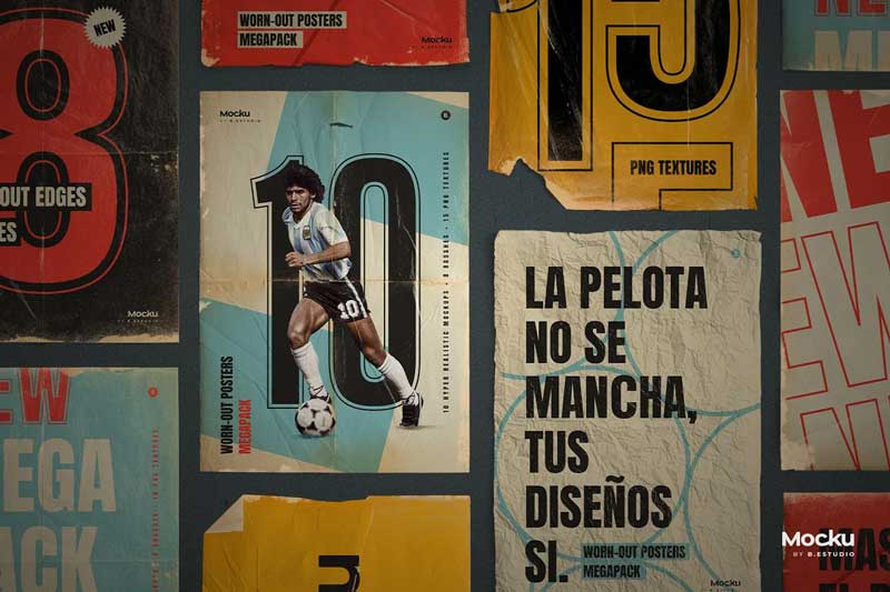 CreativeMarket - Worn out Posters Megapack 5868137