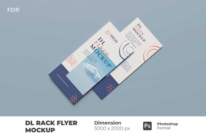 DL Rack Flyer Mockup