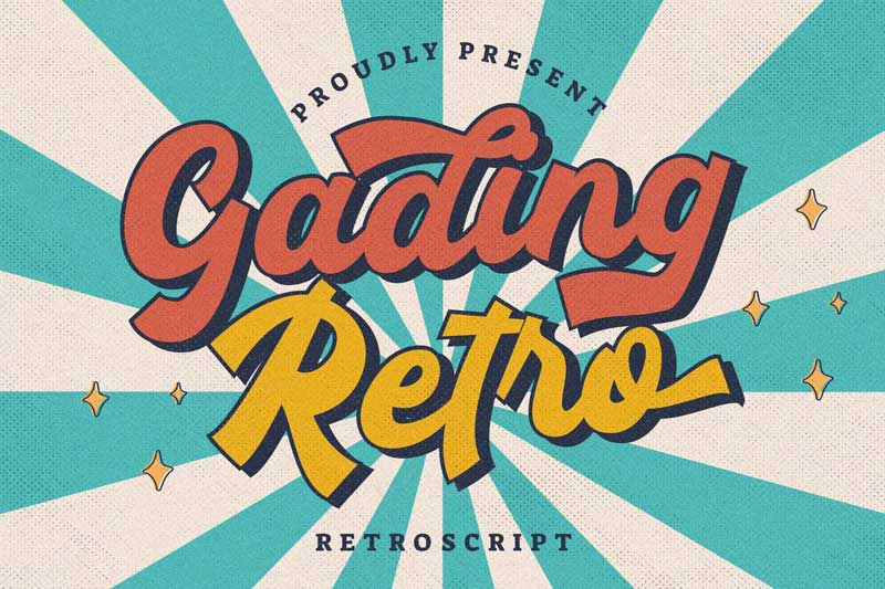 Gading Retro Retro Script
