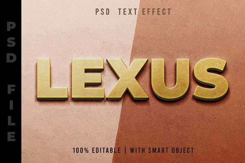 Golden Text Effect Editable