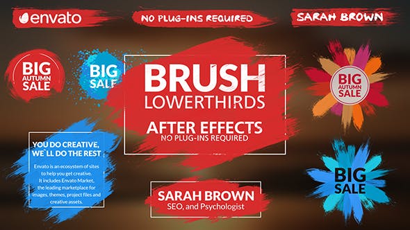 Videohive Brush Lower Thirds 17843408