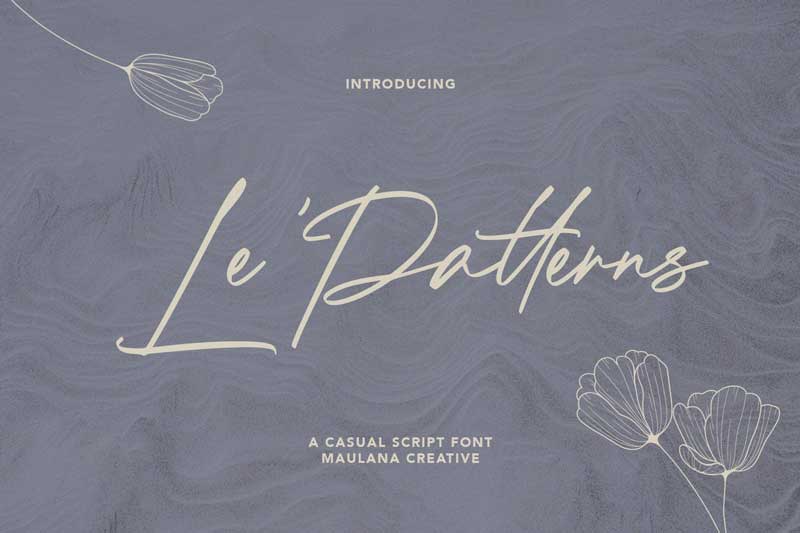 Le Patterns Script Font