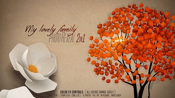 Videohive My Lovely Family Photo Reveal 2 In 1 30709467