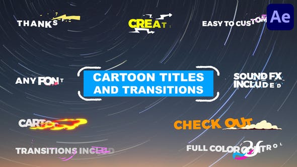 Videohive Cartoon Titles And Transitions After Effects 31495455