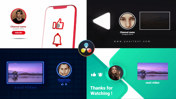 Videohive Youtube Endcards Pack 31352846
