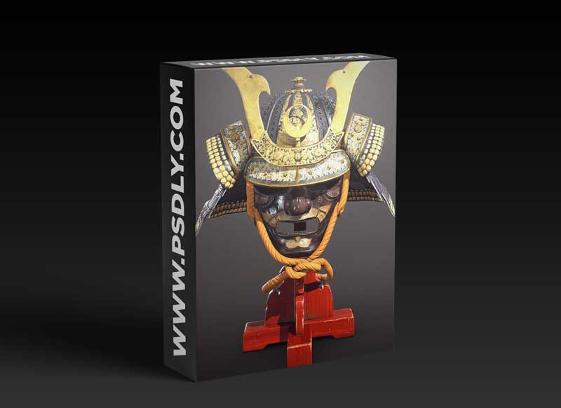 Samurai Helm Kabuto (Low-poly)