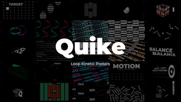 Videohive Quike Loop Kinetic Posters 31658378