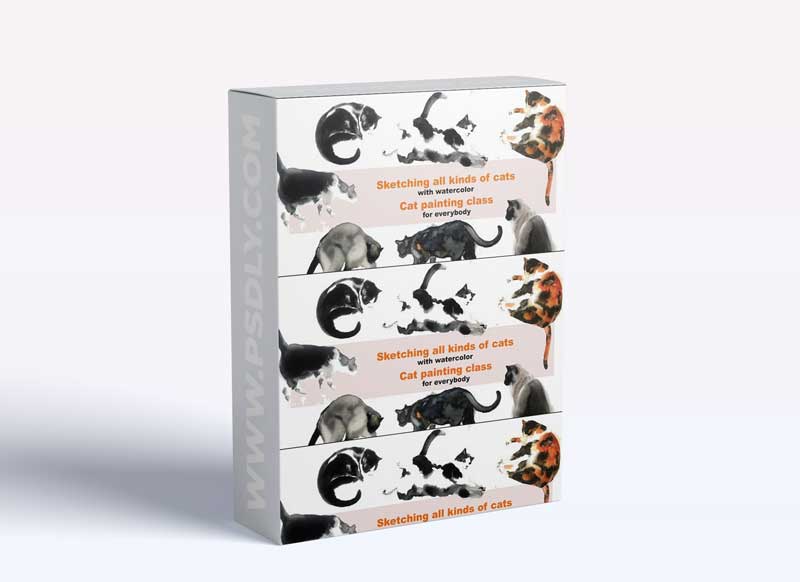 Sketching all kinds of cats with watercolor - cat painting class for everybody