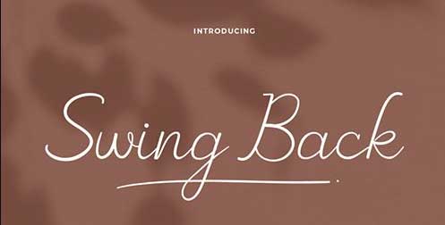 Swing Back Font