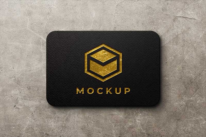 Texture Gold Logo Mockup