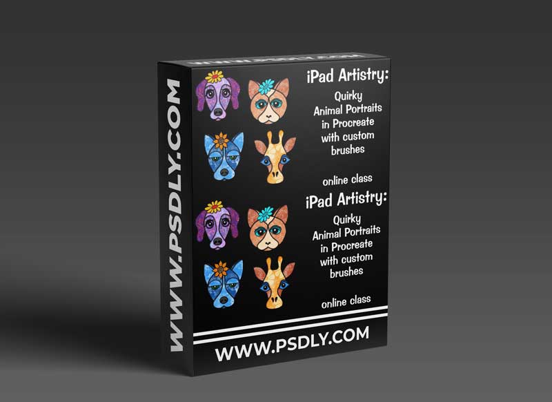 iPad Artistry: Quirky Animal Portraits - with custom Procreate brushes