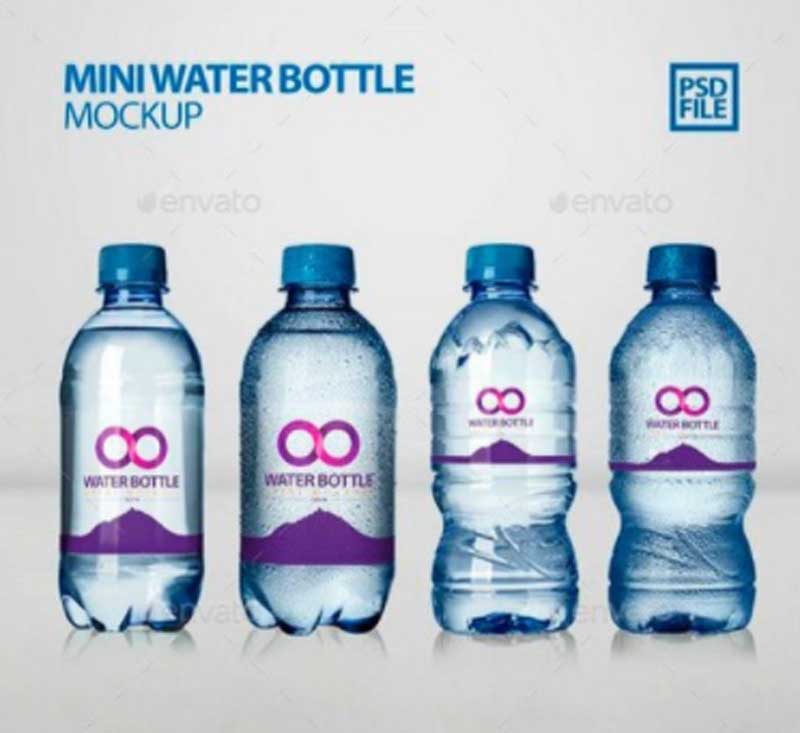 Graphicriver - 22132304 Mini Water Bottle Mockup
