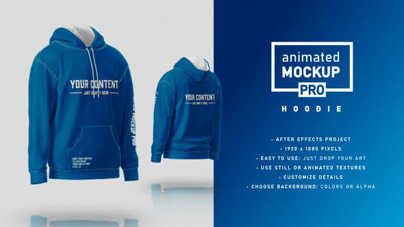 Videohive Hoodie Mockup Template Animated Mockup PRO 31573152