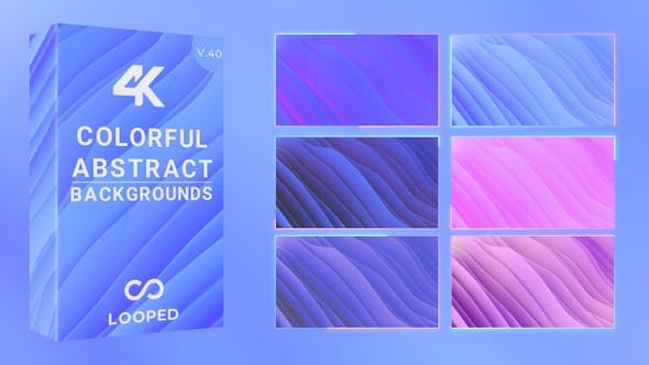 Videohive Wavy Movement Of Smooth Shapes In Pastel Colors 30417373