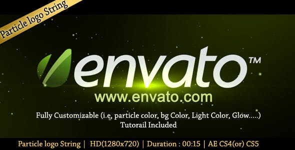 Videohive Particle Logo String 1195125