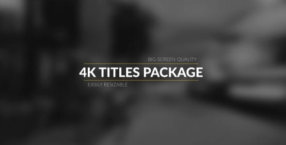 Videohive 4k Broadcast Titles Package 17535135