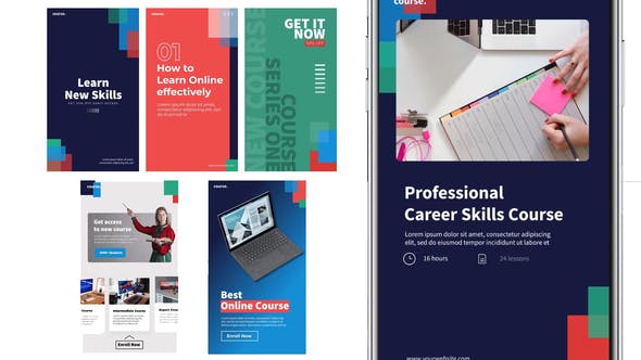 Videohive Target online course stories 31696107