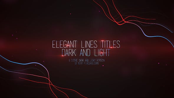 Videohive Elegant Lines Titles Dark and Light 16386628