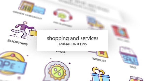 Videohive Shopping & Services Animation Icons 31339571