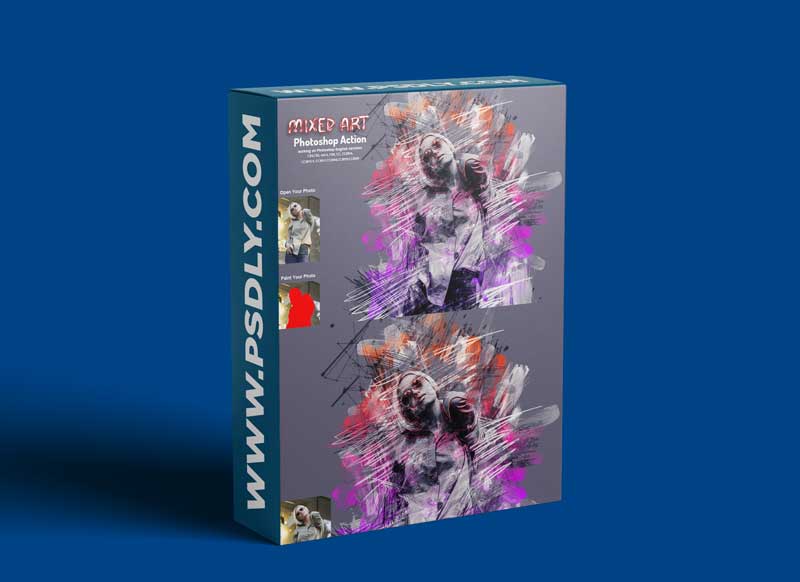 CreativeMarket - Mixed Art Photoshop Action 5694868